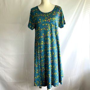 Lularoe “Carly” high-low, XL, multi-color floral, polyester/cotton